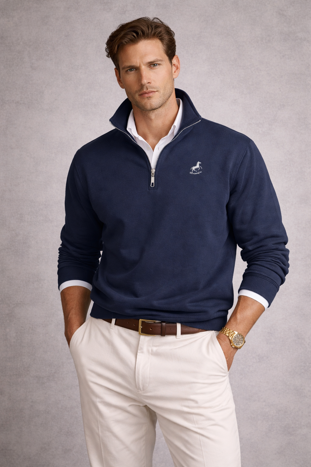 Novantik Half-Zip Navy